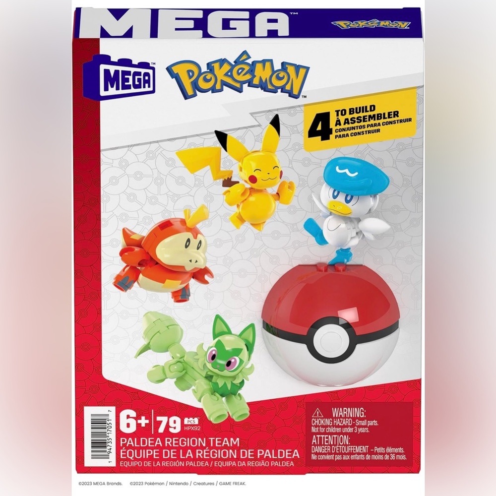 Mega Pokemon Action Figure Building Toy 79pcs Brand New